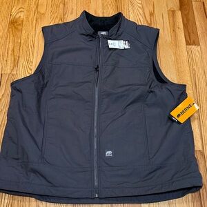 Berne Mens Slate Cotton Blend Torque Ripstop Vest 2XL V817 Slate NWT